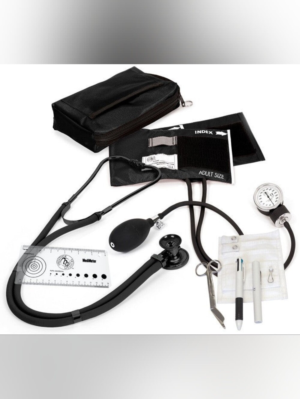 Nurse Kit Stethoscope Sphygmomanometer Penlight Medimeter Bandage Scissor